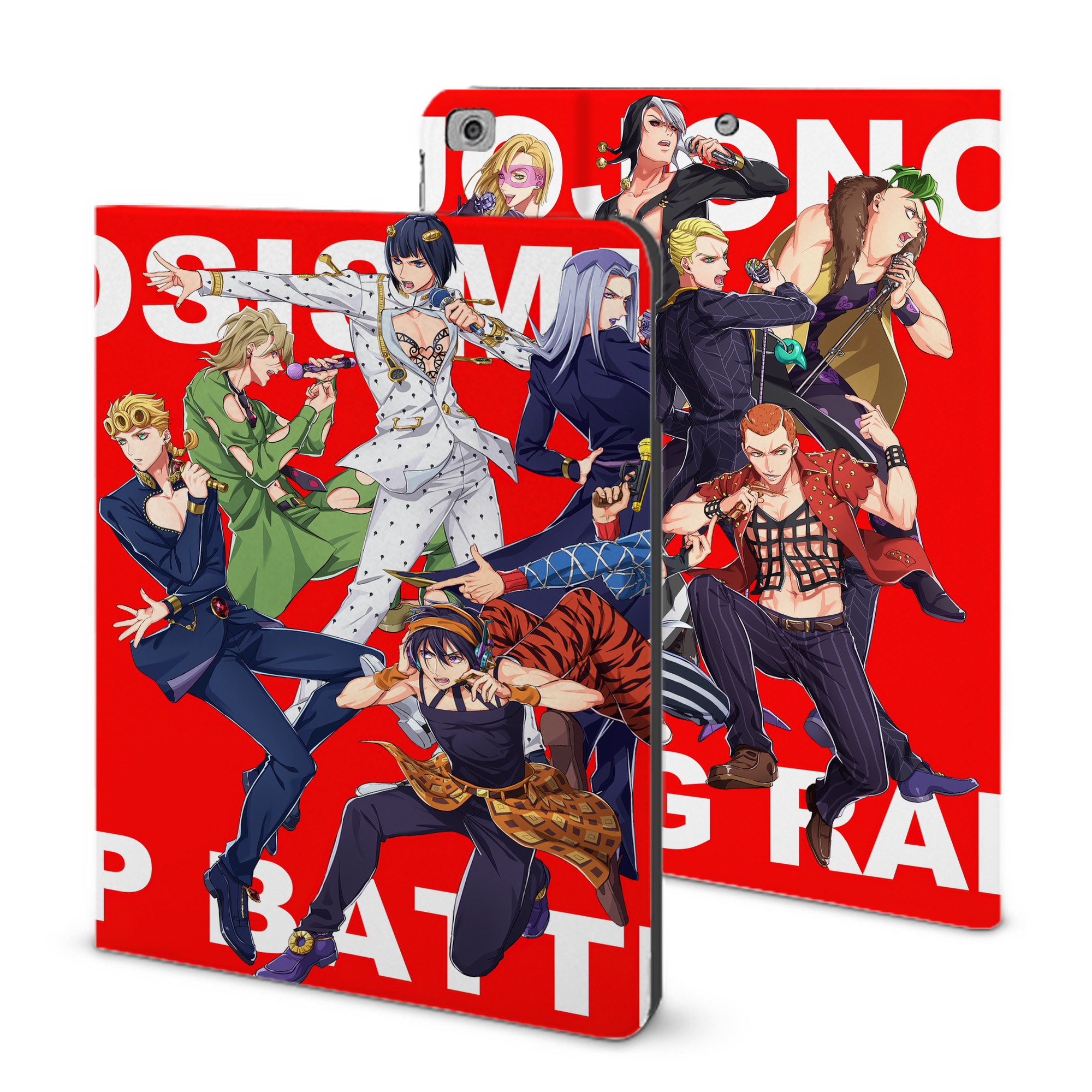 （画像用） ジョジョの奇妙な冒険 JoJo's Bizarre Adventure IPad ケース ブック型 PUレザー TPU 耐衝撃 軽量 薄型 ペン収納なし 全面保護 IPad 各モデル対応